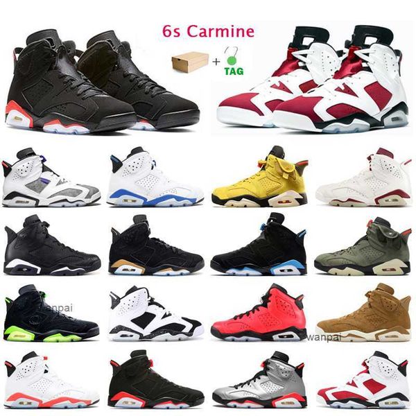 

6s jumpman basketball shoes mens trainers 2021 carmine black green hare unc sport blue marron oreo flint outdoor sports sneakers with box