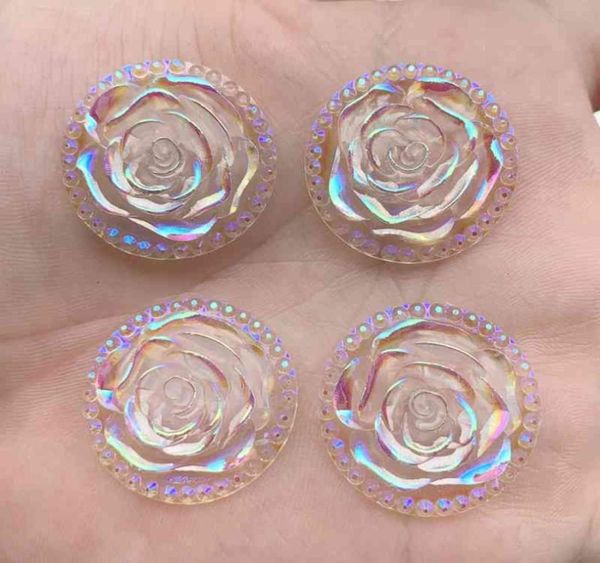 

whole 96pcs 26mm flowers flat back rhinestone diamonds resin button wedding embellishment bow diy jewelry accessory 18w1853487485, Black