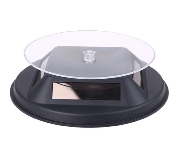 

360 degree rotating turntable display stand solar powered jewelry watch ring bracelet organizer holder for pography props3213221, Pink;blue