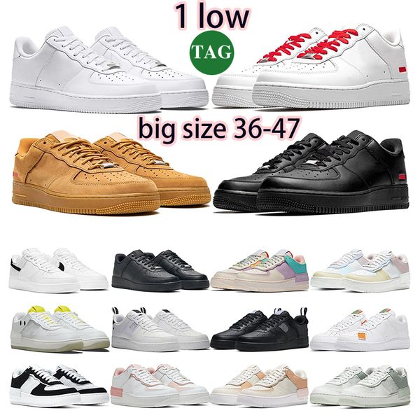 

2023 skateboard shoes running shoe af 1 low high sports sneakers all white black sup wheat running 022 ers outdoor mens trainers classic 07