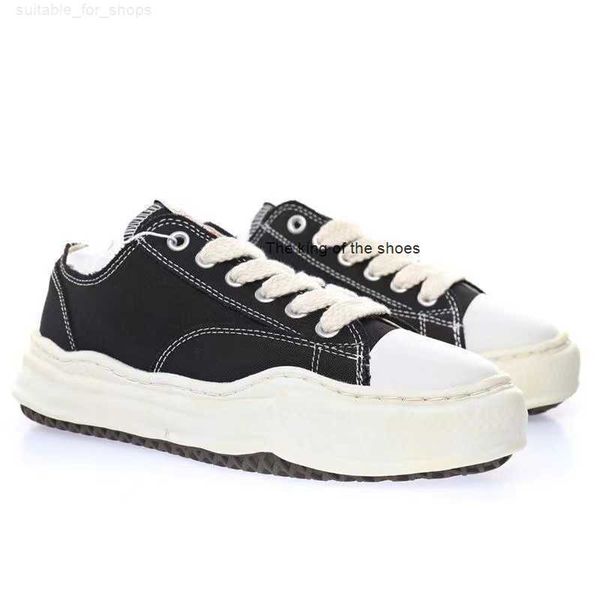 

mmy dissolving shoes maison mihara yasuhiro washed and worn canvas shoes shawn yue male and female stars same thick soled heightening board, Black