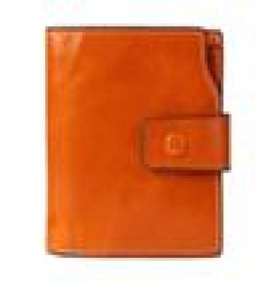 

leather short ladies fashion three folds buckle oil wax cowhide women small wallet cards inside9771220, Black