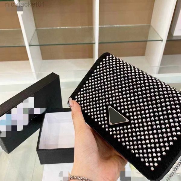 

p classic rhinestone crossbody bags small sling bag for women black messenger bagss phonebag purses fashion shoulderbag handbags 19cmx12cmx7