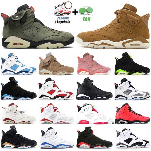 

6s unc jumpman basketball shoes mens trainers electric green carmine red infrared hare angry bull sport blue marron outdoor
