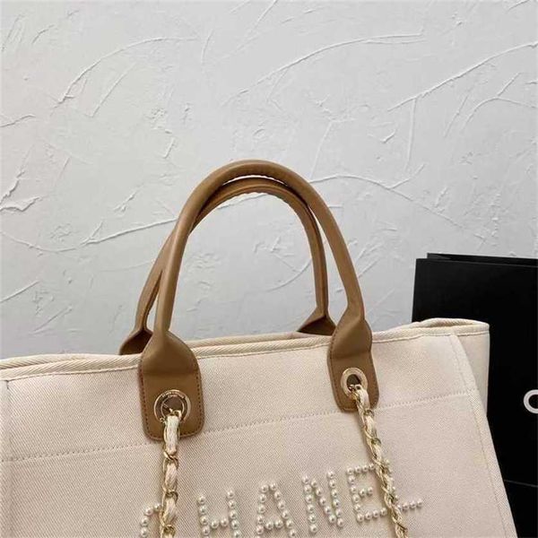 

classic beach handbags pearl bag canvas portable trend big 1p88