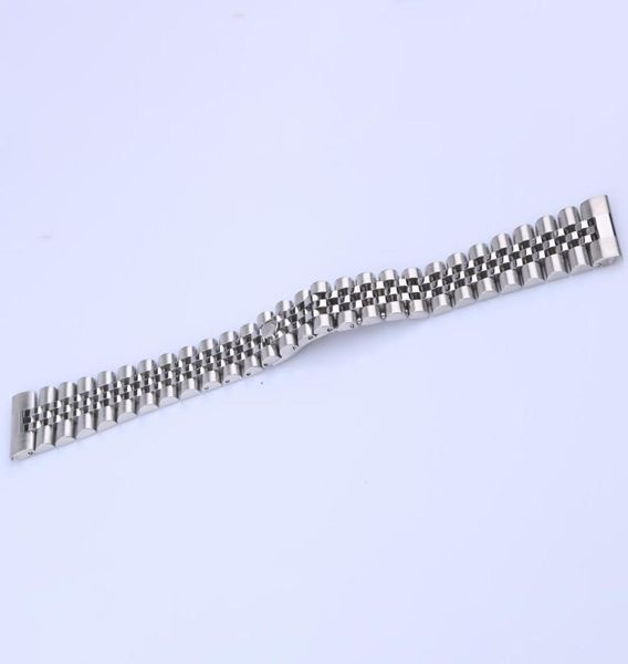 

22mm 316l jubilee silver steel solid straight end screw links wrist watch band bracelet for gmt sub datejust5063462, Black;brown
