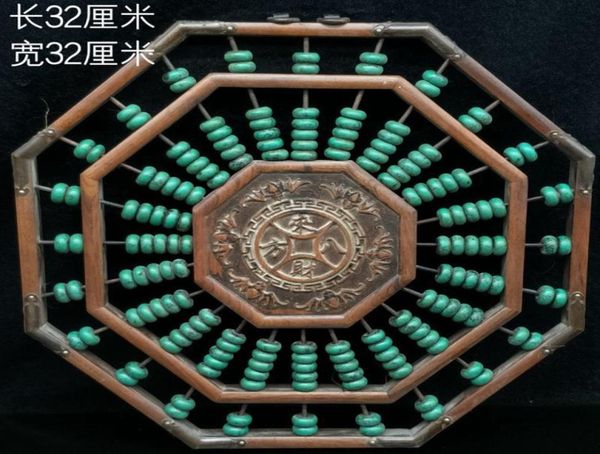 

wood turquoise abacus antique antique collection antique distressed crafts copper ware ornaments whole8906531, Blue;slivery