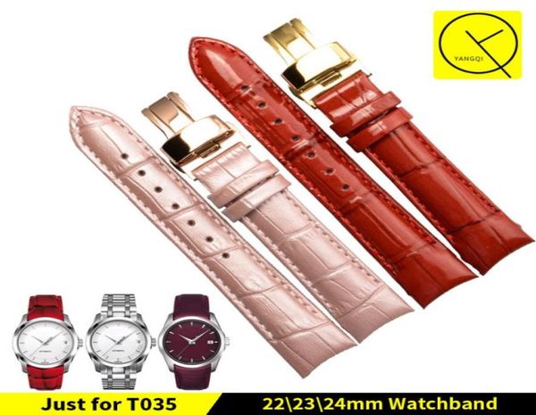 

genuine calf leather watchband watch band strap for tissot tclassic couturier t035 t035210 watchband woman lady 18mm tools6016176, Black;brown