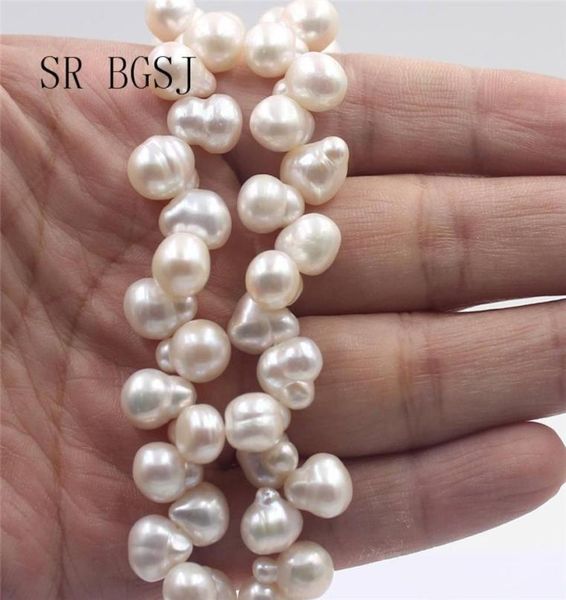 

sr natural drilled baroque drop white freshwater pearl jewelry beads strand 15quot t2005076191619
