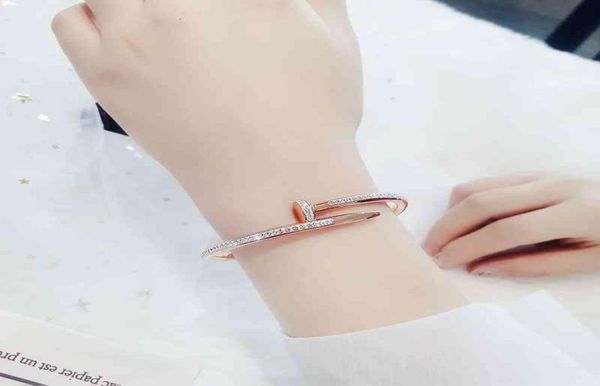 

other bracelets net red personalized titanium steel nail bracelet female korean version fashion temperament rose gold allaround f1655985, Golden;silver