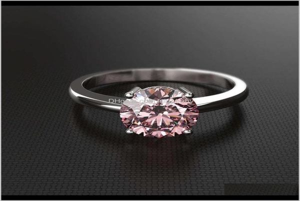 

couple rings drop delivery 2021 hbp fashion shipai jewelry classic simple four claw womens wedding diamond high end exquisite prop9365531, Silver