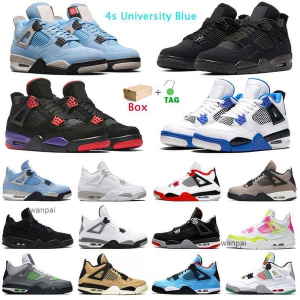 

4s jumpman basketball shoes 4 university blue white oreo fire red taupe haze pure money black cat mens trainers sport sneakers with box
