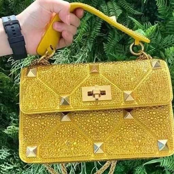 

handbag bags luxurys valentiones designer new shiny women crystal rivet diamond embedding fashion handheld shoulder crossbody women's c