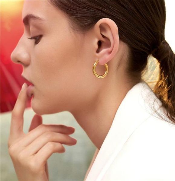 

french small ring stud hoop earrings female niche design simple cold ins retro net red fashion street allmatch jewelry gift8168999, Golden;silver