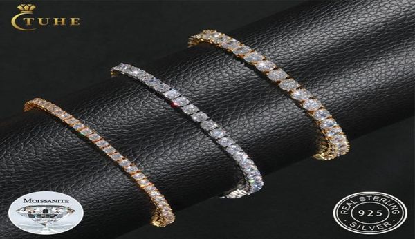 

other bracelets 25mm6mm moissanite bracelet for women tennis chain 925 sterling silver jewelry gift3727728, Golden;silver