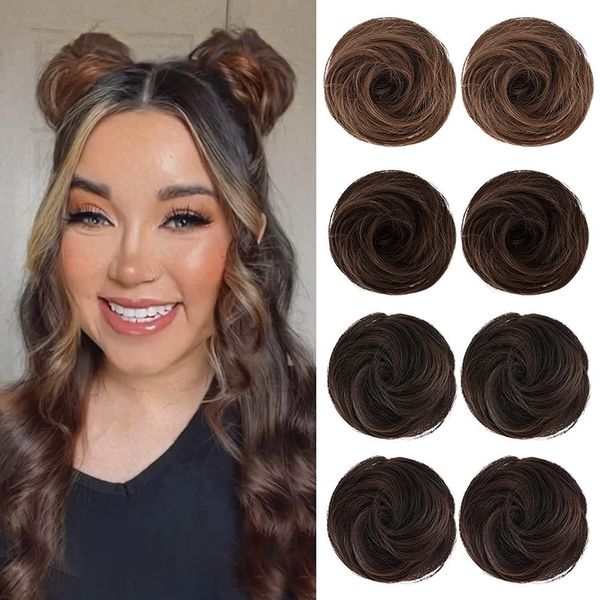 

claw clip in hair bun messy space buns hair piece extensions hair accessories hairpieces for women girls