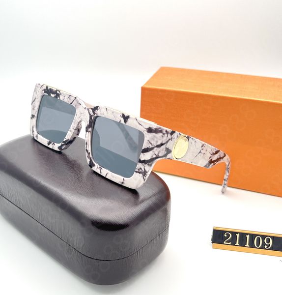 

2023 luxury design sunglasses for women popular fashion sunglasses uv protection big connection lens frameless men come with package21109, White;black
