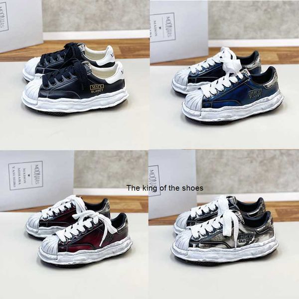 

men women casual shoes mmy sneakers maison mihara yasuhiro canvas shoe designer platform trainers low-sneaker blakey sole trainer cowhide sn