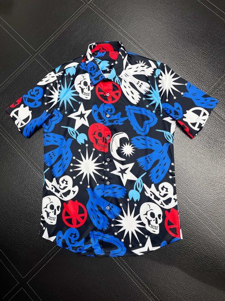 

mens designer shirts brand clothing men shorts sleeve dress shirt hip hop style cotton 10637, White;black