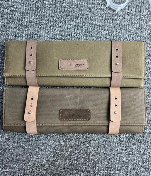 

vs factory watch 007 has no time to die with the same travel bag canvas bag portable custom storage watches protection cloth luxur5715320, Black;brown