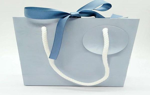 

10 pieces original fashion outer packaging ribbon paper bag handbag jewelry gifts for bead charm bracelet necklace ring earring7799350, Pink;blue