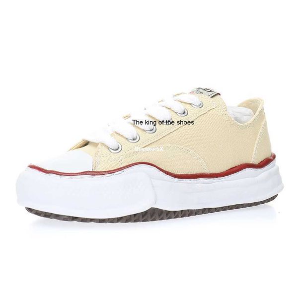 

maison mihara yasuhiro peterson canvas shoes for men mmy sneaker mens designer platform shoe womens sneakers women platforms chunky in cream, Black