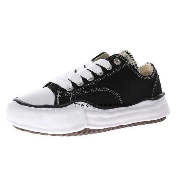 

2023maison mihara yasuhiro sole canvas shoes men toe cap mmy shoe women, Black