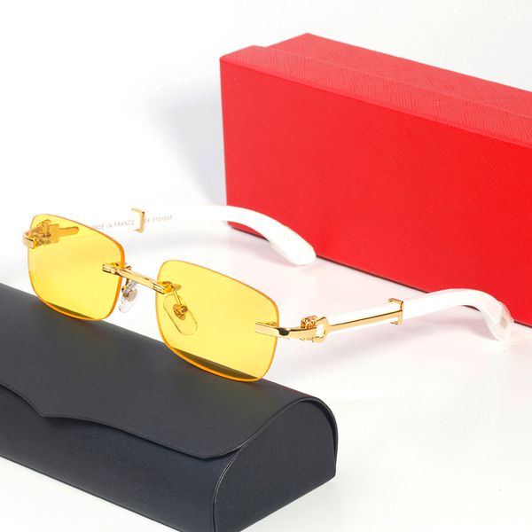 

rectangle sunglasses women man carti glasses gold metal rimless sunglass square wooden eyewear classic vintage men goggles eyeglasses with c, White;black
