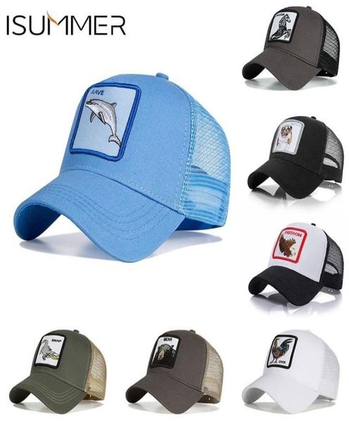 

isummer baseball cap fashion mesh cap animal baseball hats men women commuting outdoor travel hats whole c19024007148, Blue;gray