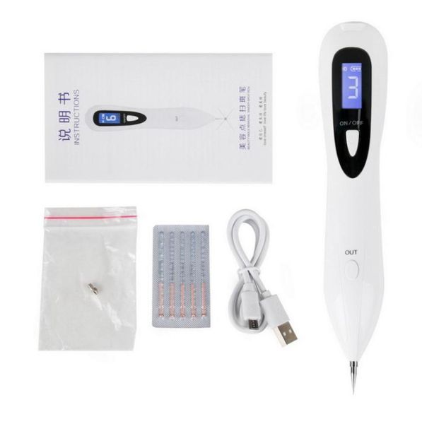 

laser spot removal pen usb rechargeable type facial spot cleaner plasma pen for black mole removal beauty salon use dhl 7834181