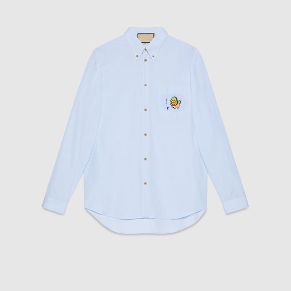 

cotton shirt with animal embroidery men's dress shirt slim fit flex collar stretch brand clothing men long sleeve dress shirts hip hop, White;black