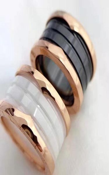 

classic original black and white ceramic ring men and women fashion charm couple jewelry wedding anniversary gift8640649, Silver