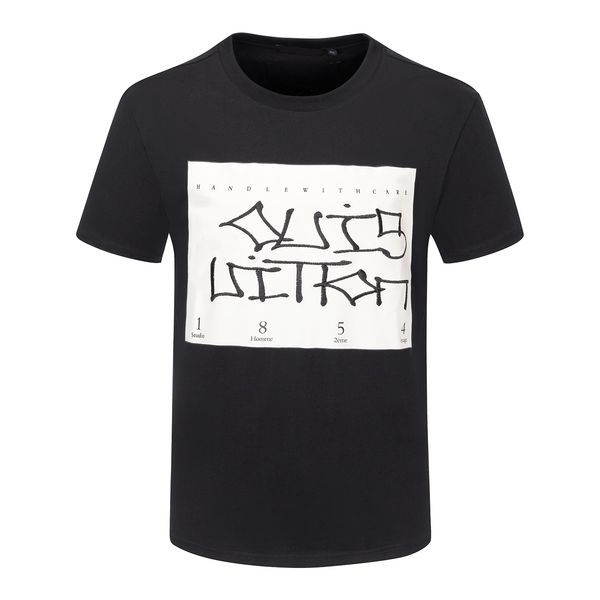 

designer men's t-shirts summer loose casual quality print sleeve short tshirt, White;black