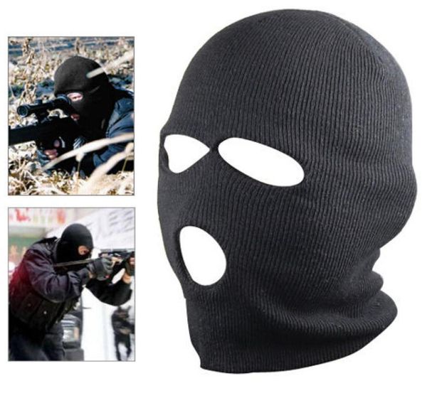 

new black balaclava sas style 3 hole mask neck warmer paintball fishing ski hat8953708, Blue;gray