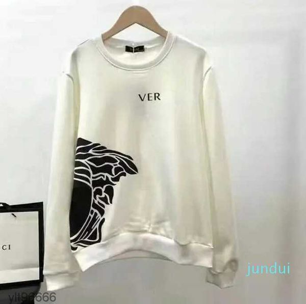

mens hoodie sweatshirt v designer sweater medusa long sleeve tshirt women neck sweater12541351, Black