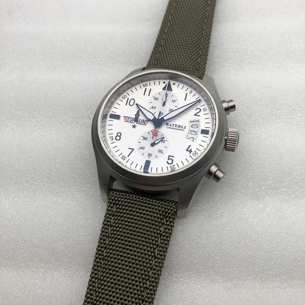 

women s watches brand green leather strap woman big size silver stainless steel vk chronograph quartz watch pilot fashion style aa13 230506, Slivery;golden