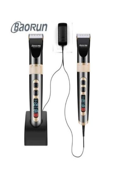 

baorun a8s professional lcd display hair trimmer baber hair clippers hair cutting machine styling tool 2000mah liion battery2111905