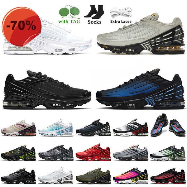 

sandals with box 2023 tn plus 3 women mens running shoes tuned iii unity white og black light bone laser blue green aqua iridescent purple g