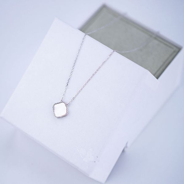 

van clover pendant necklaces love necklac necklace for men 18k gold plated mother day gift rope chain designer jewelly chain collier accesso, Silver