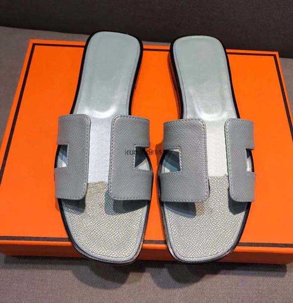 

mens and womens slippers thick-soled slippers golden brand-name leather suitable for all kinds of places with box, Black