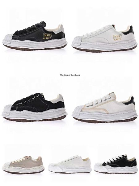 

mmy casual shoes men women sneakers maison mihara yasuhiro trainers designer platform canvas shoes low-sneaker blakey sole trainer, Black