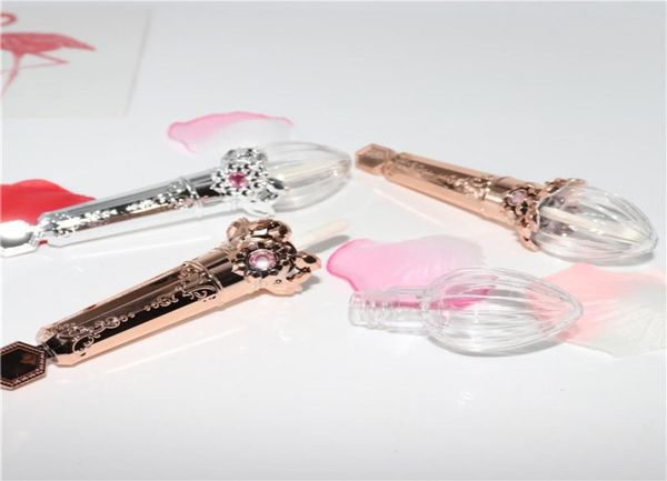 

50pcslot 5ml empty lip gloss tubes with gold and silver wands lip gloss containers5283366