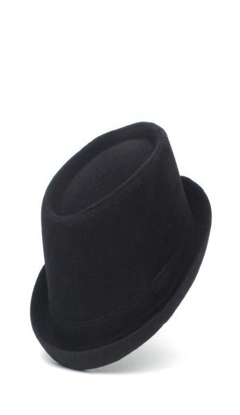 

children 100 wool boy pork pie hat for girl black fedora kid child flat bowler porkpie jazz wide brim hats6009182, Blue;gray