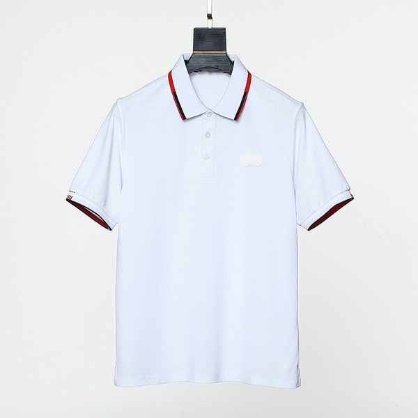 

2023 designer polo shirt fashion brand mens polo t shirt summer luxury polos fashion t-shirts breathable short-sleeved lapel casual monclair, White;black
