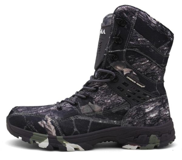 

new waterproof men tactical boots desert boots hiking camouflage highdesert men039s fashion work men039s shoes2287843, Black