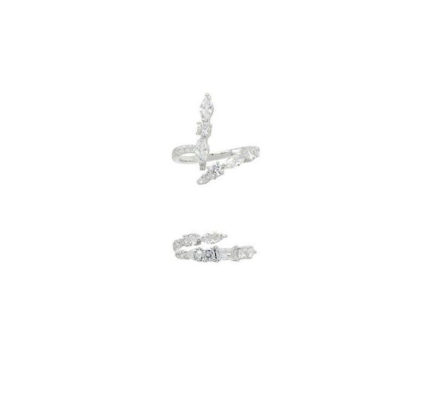 

princess cat whine cool kill glitter overlay cool girl irregular full diamond zircon opening ring5207398, Silver
