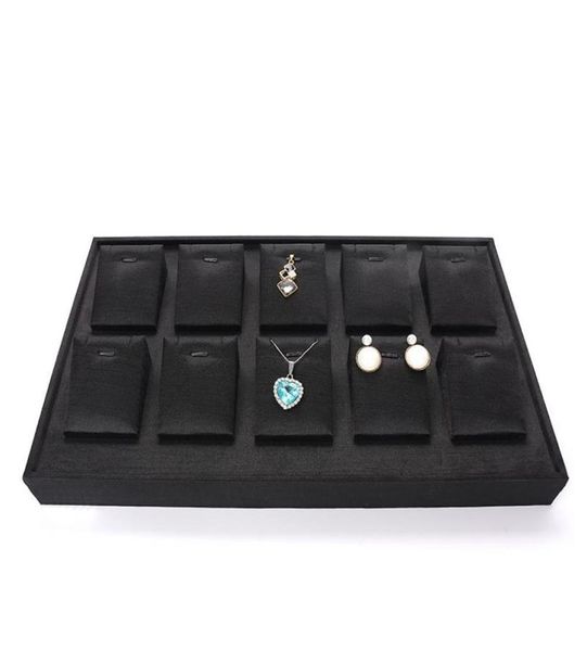 

jewelry pouches bags black 10 grid female pendent display pallet for necklace earring bracelet showcase jewellery or5548174, Pink;blue