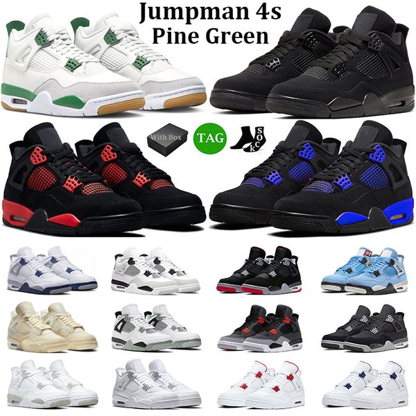 

2023 jumpman 4 basketball shoes men women 4s pine green black cat military black seafoam red thunder midnight navy mens trainers outdoor sne