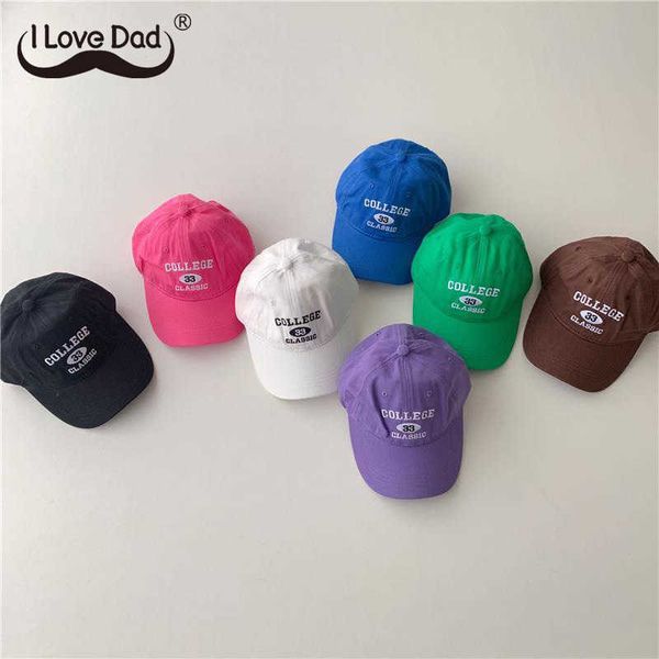 

ball caps letter embroidery kids baseball cap summer candy color baby boys girls sun visor hat adjustable children peaked caps j230504, Blue;gray