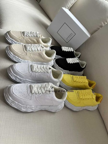 

casual shoes 23ss dissolved sole mmy canvas water wash retro men's thick women's sports
